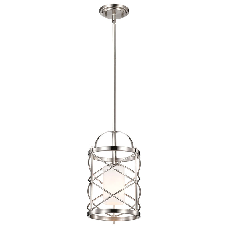 Nuvo Lighting 60-5332 One Light Mini Pendant, Brushed Nickel