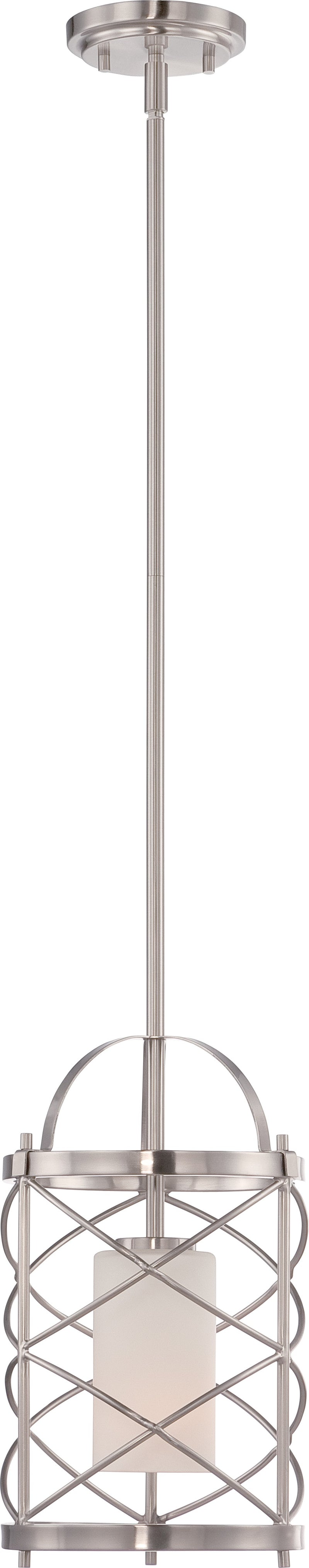 Nuvo Lighting 60-5332 One Light Mini Pendant, Brushed Nickel
