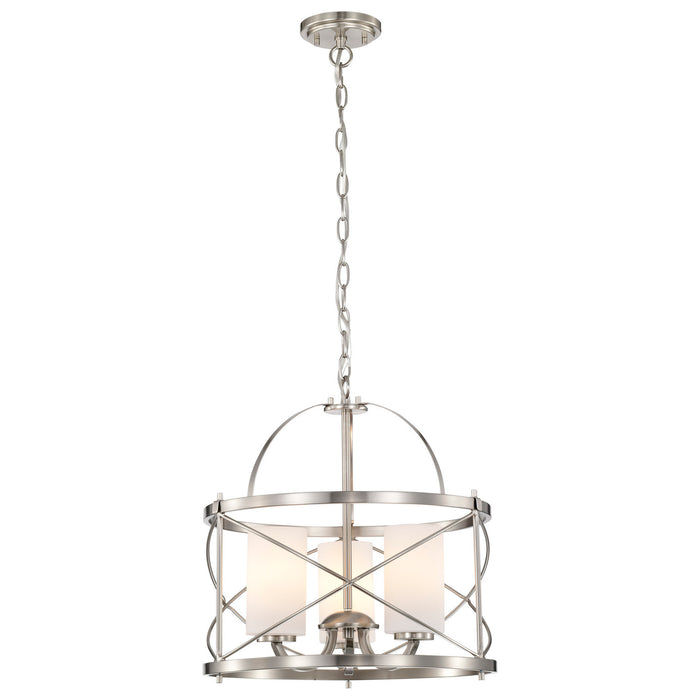 Nuvo Lighting 60-5333 Three Light Pendant, Brushed Nickel