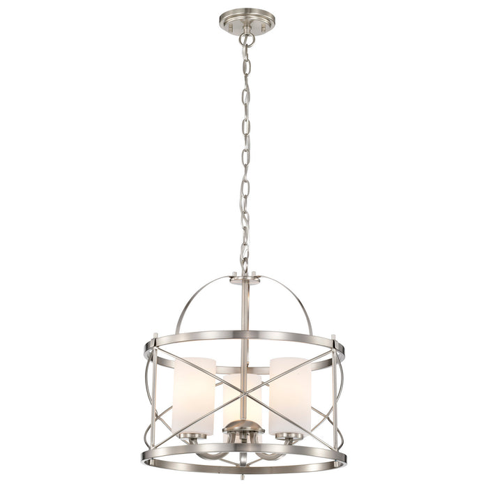 Nuvo Lighting 60-5333 Three Light Pendant, Brushed Nickel