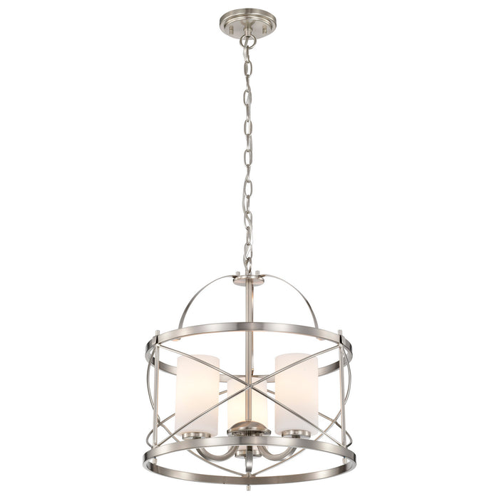 Nuvo Lighting 60-5333 Three Light Pendant, Brushed Nickel