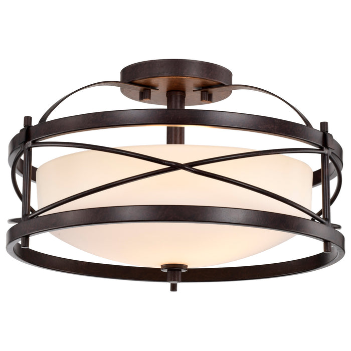 Nuvo Lighting 60-5335 Two Light Semi Flush Mount, Old Bronze