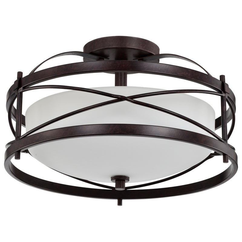 Nuvo Lighting 60-5335 Two Light Semi Flush Mount, Old Bronze