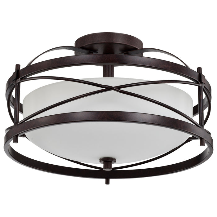 Nuvo Lighting 60-5335 Two Light Semi Flush Mount, Old Bronze