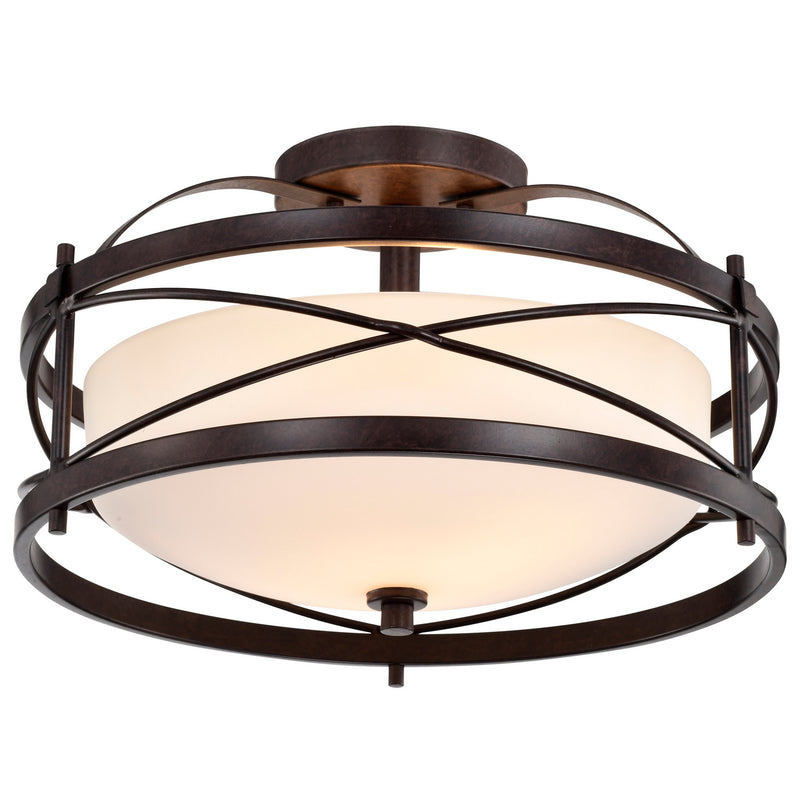 Nuvo Lighting 60-5335 Two Light Semi Flush Mount, Old Bronze
