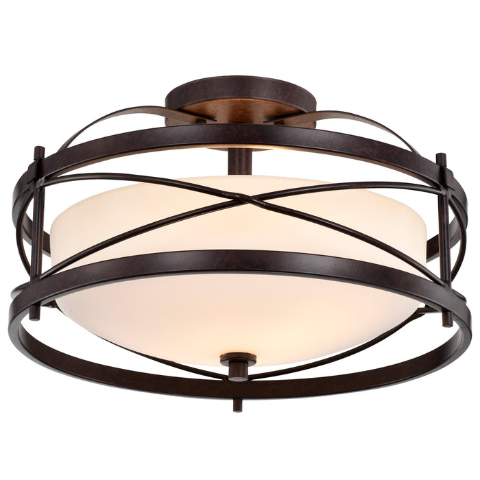 Nuvo Lighting 60-5335 Two Light Semi Flush Mount, Old Bronze