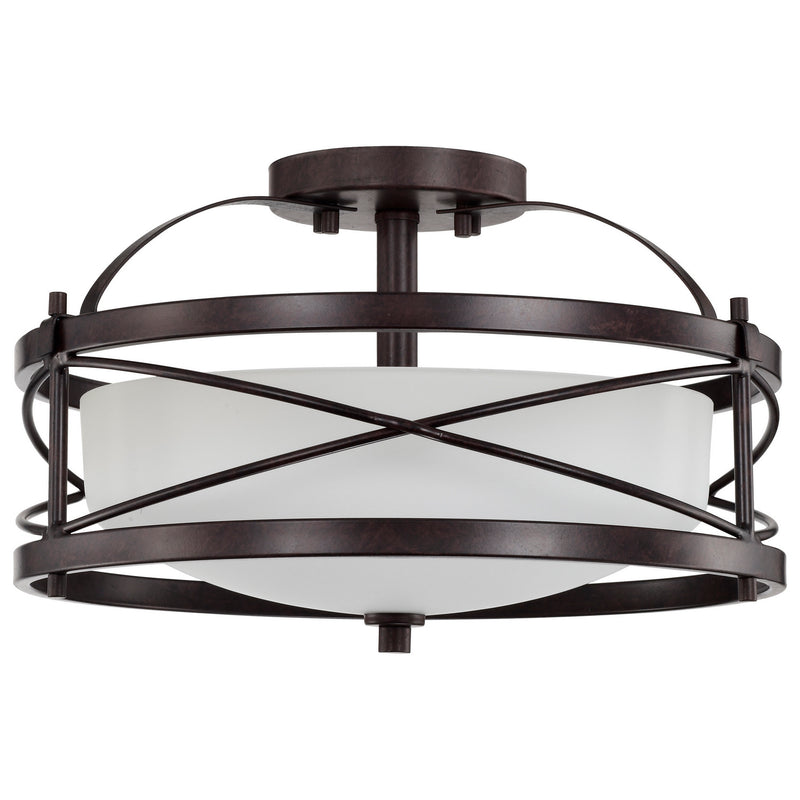 Nuvo Lighting 60-5335 Two Light Semi Flush Mount, Old Bronze