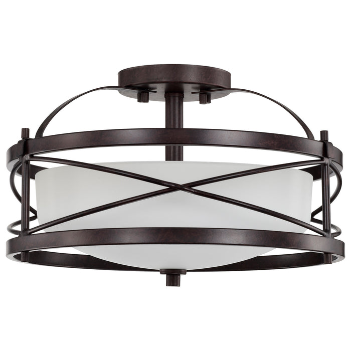 Nuvo Lighting 60-5335 Two Light Semi Flush Mount, Old Bronze