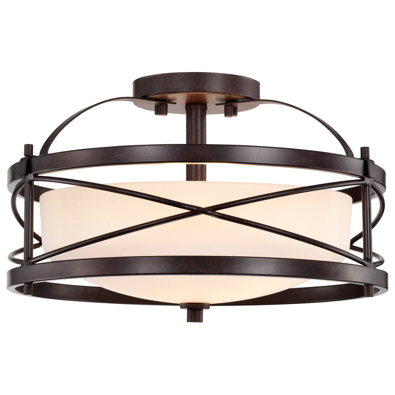 Nuvo Lighting 60-5335 Two Light Semi Flush Mount, Old Bronze