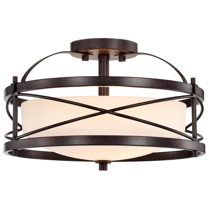 Nuvo Lighting 60-5335 Two Light Semi Flush Mount, Old Bronze
