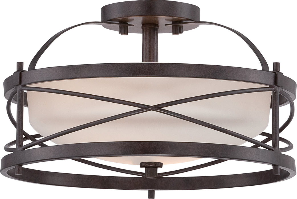 Nuvo Lighting 60-5335 Two Light Semi Flush Mount, Old Bronze