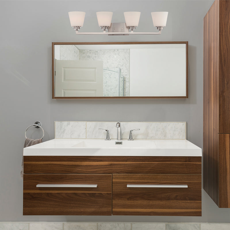 Nuvo Lighting 60-5454 Four Light Vanity, Brushed Nickel