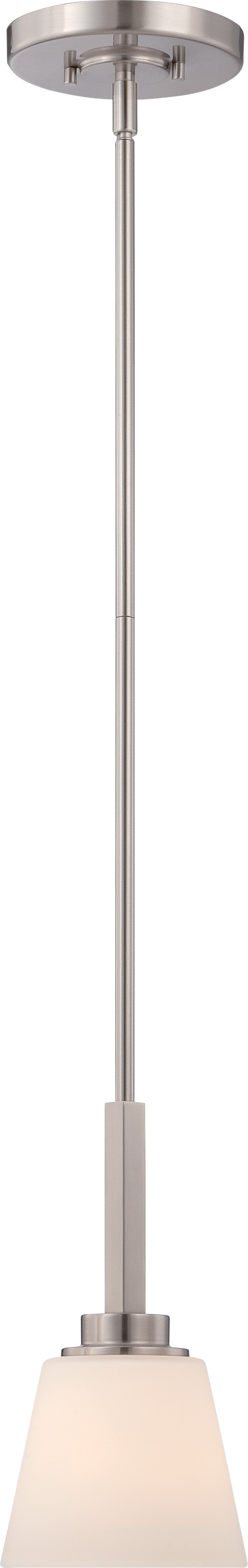 Nuvo Lighting 60-5457 One Light Mini Pendant, Brushed Nickel