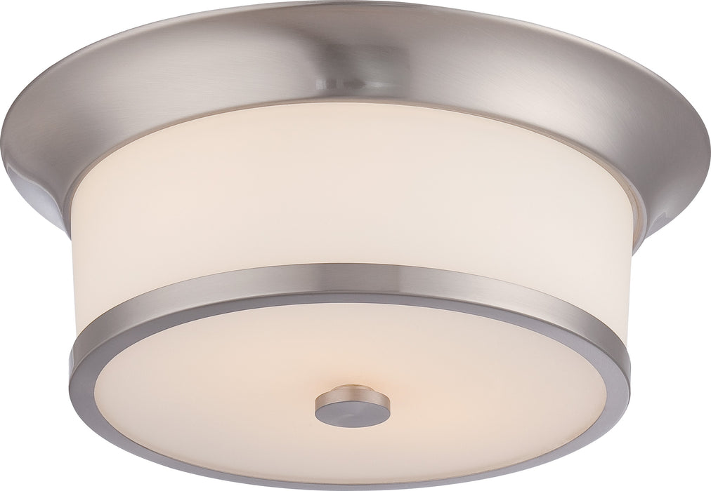 Nuvo Lighting 60-5460 Two Light Flush Mount, Brushed Nickel