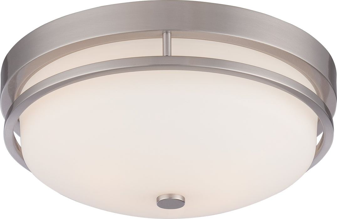 Nuvo Lighting 60-5486 Two Light Flush Mount, Brushed Nickel