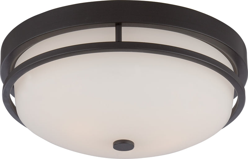 Nuvo Lighting 60-5586 Two Light Flush Mount, Sudbury Bronze
