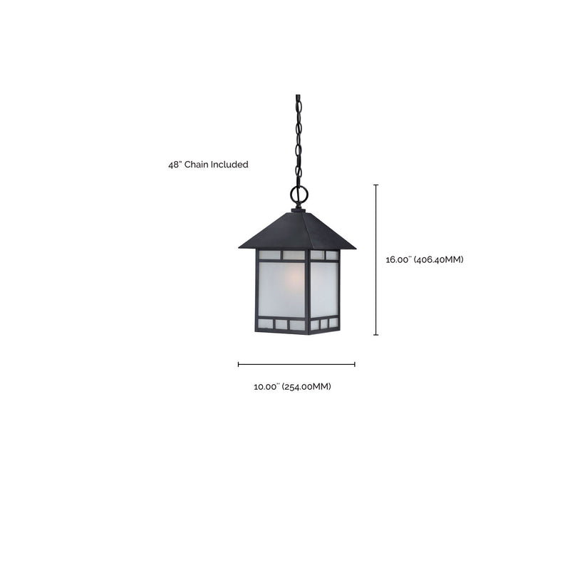 Nuvo Lighting 60-5604 One Light Hanging Lantern, Stone Black