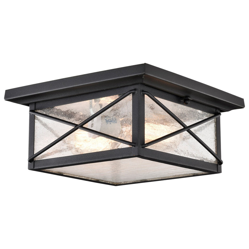Nuvo Lighting 60-5626 Two Light Flush Mount, Textured Black
