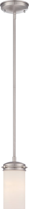 Nuvo Lighting 60-615 One Light Mini Pendant, Brushed Nickel