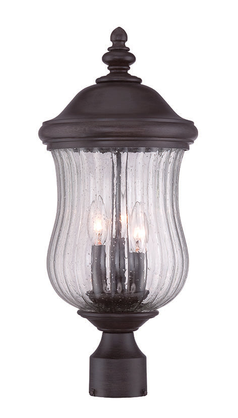 Acclaim Lighting 39717BC Three Light Post Mount, Black Coral