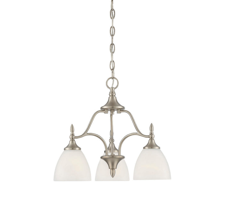 Savoy House 1-1000-3-SN Three Light Chandelier, Satin Nickel