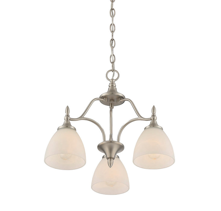 Savoy House 1-1000-3-SN Three Light Chandelier, Satin Nickel