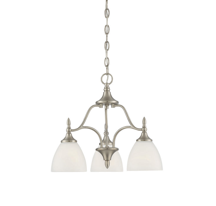 Savoy House 1-1000-3-SN Three Light Chandelier, Satin Nickel