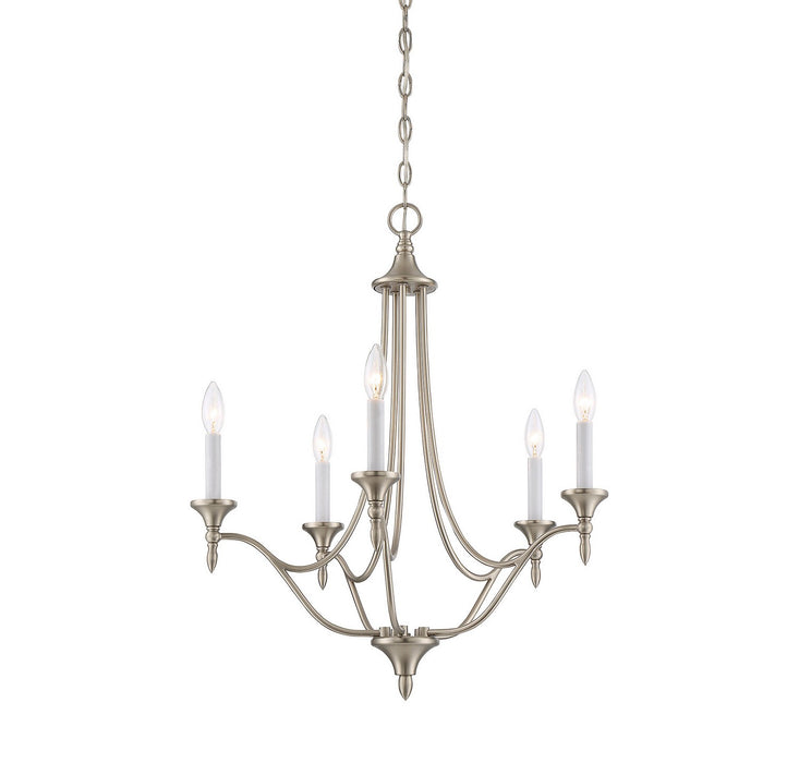 Savoy House 1-1008-5-SN Five Light Chandelier, Satin Nickel