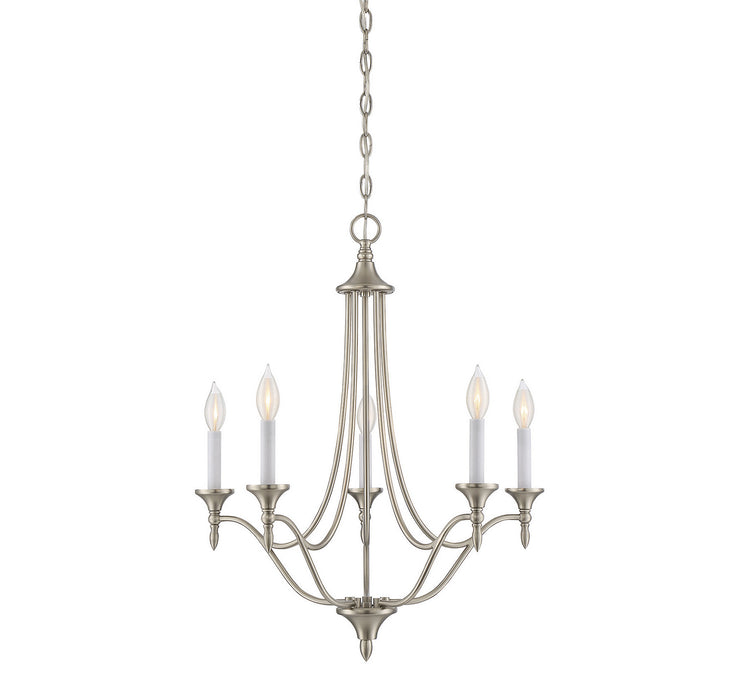 Savoy House 1-1008-5-SN Five Light Chandelier, Satin Nickel
