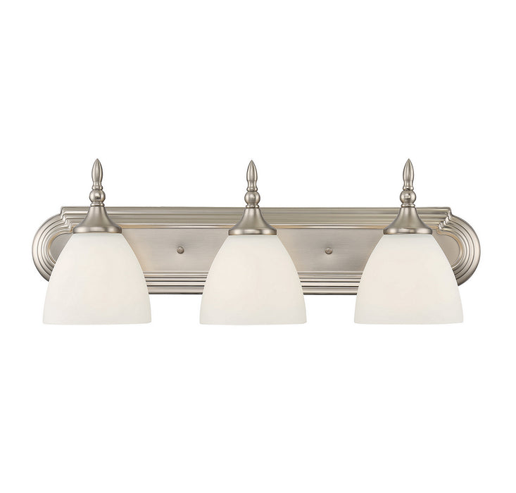 Savoy House 8-1007-3-SN Three Light Bath Bar, Satin Nickel