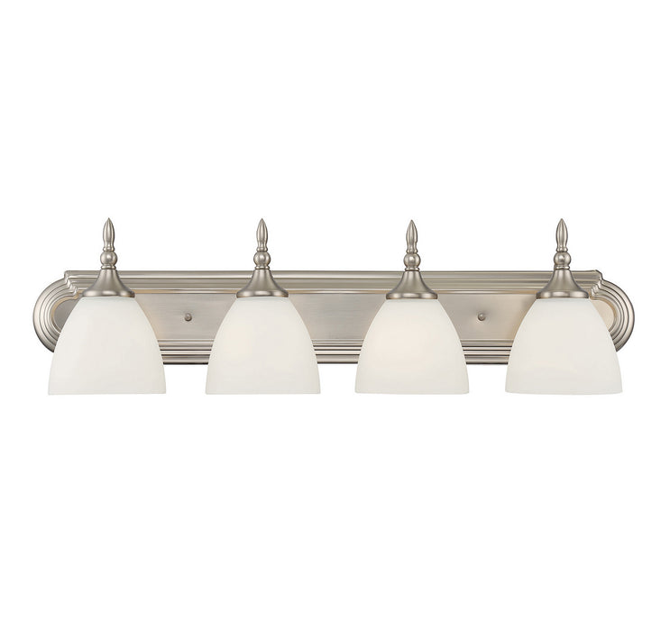 Savoy House 8-1007-4-SN Four Light Bath Bar, Satin Nickel