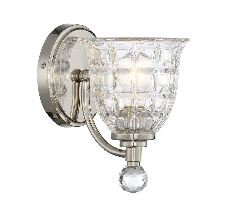 Savoy House 9-880-1-109 One Light Wall Sconce, Polished Nickel