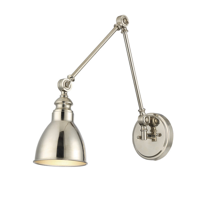 Savoy House 9-960-1-109 One Light Wall Sconce, Polished Nickel