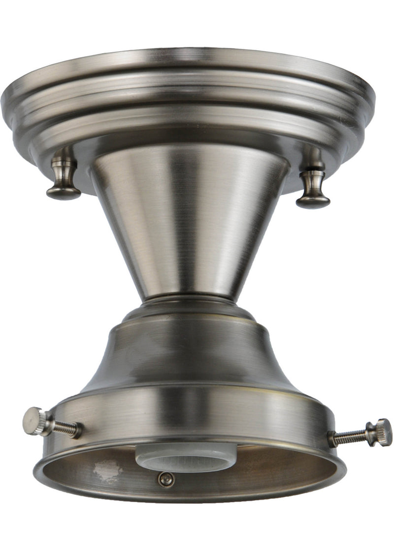 Meyda Tiffany 110412 One Light Semi-Flushmount Hardware, Brushed Nickel