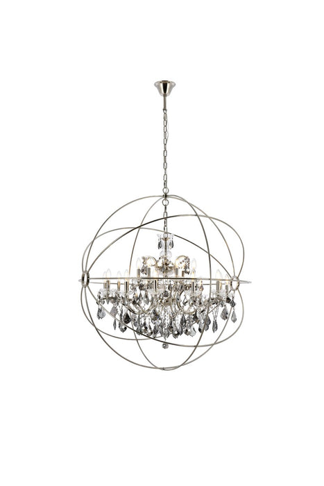 Elegant Lighting 1130G43PN-SS/RC 18 Light Chandelier, Polished Nickel