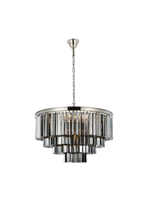 Elegant Lighting 1201D32PN-SS/RC 17 Light Chandelier, Polished Nickel
