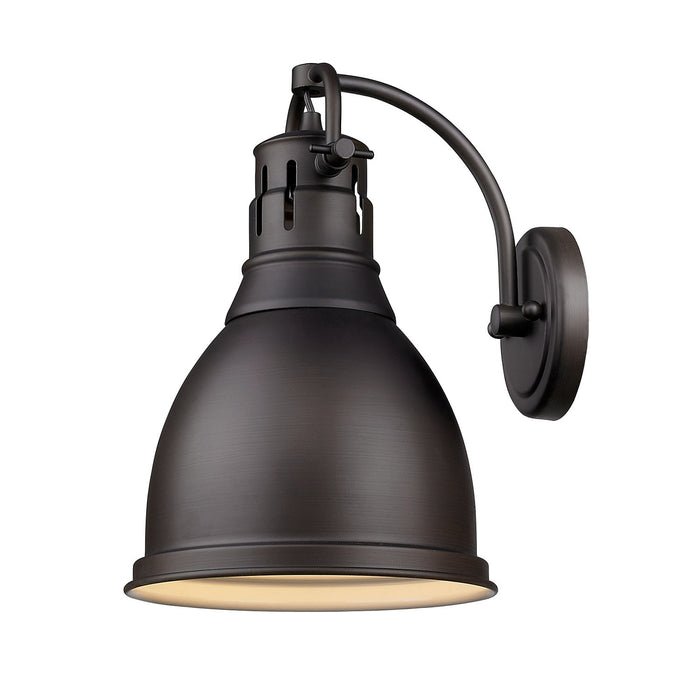 Golden 3602-1W RBZ-RBZ One Light Wall Sconce, Rubbed Bronze