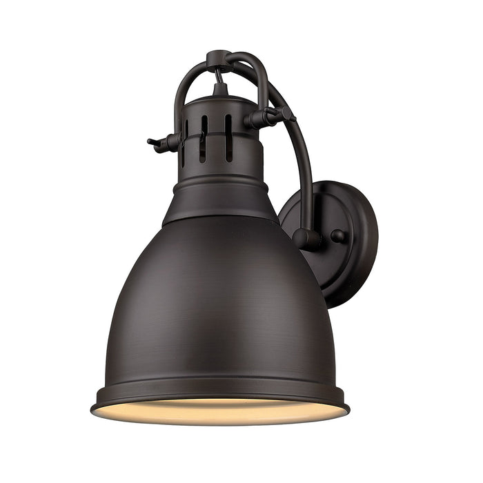 Golden 3602-1W RBZ-RBZ One Light Wall Sconce, Rubbed Bronze