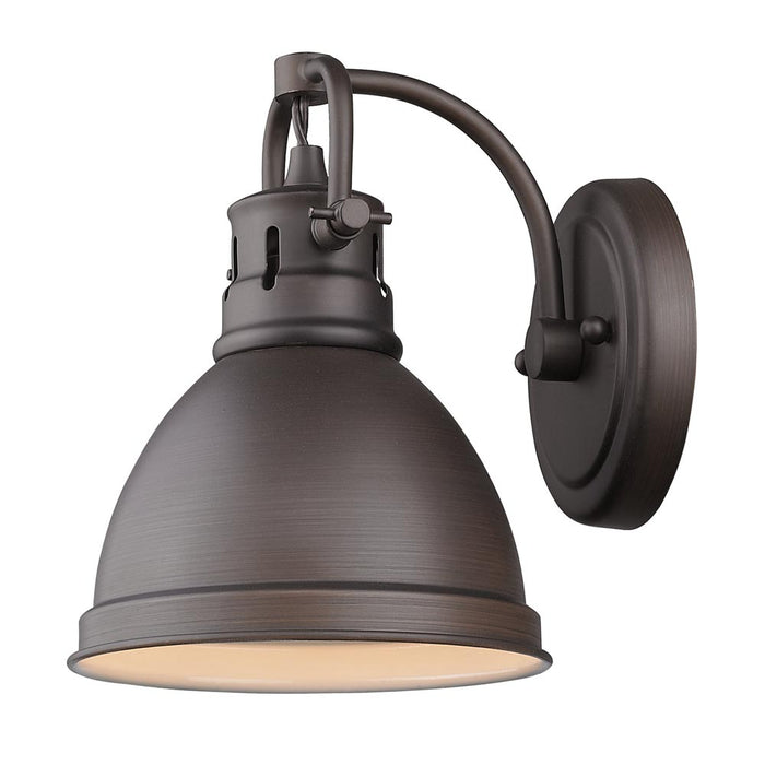 Golden 3602-BA1 RBZ-RBZ One Light Bath Vanity, Rubbed Bronze