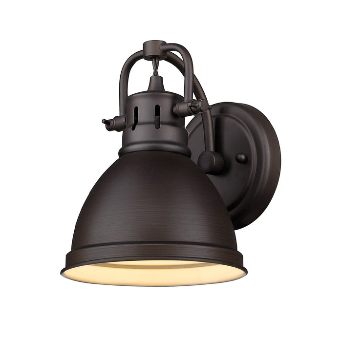 Golden 3602-BA1 RBZ-RBZ One Light Bath Vanity, Rubbed Bronze