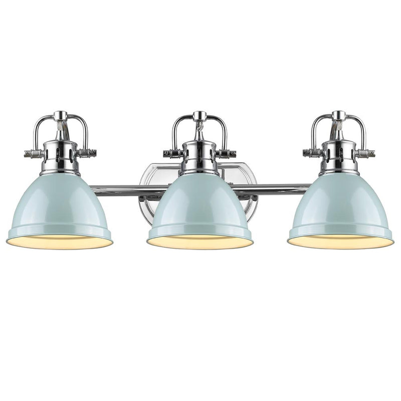 Golden 3602-BA3 CH-SF Three Light Bath Vanity, Chrome