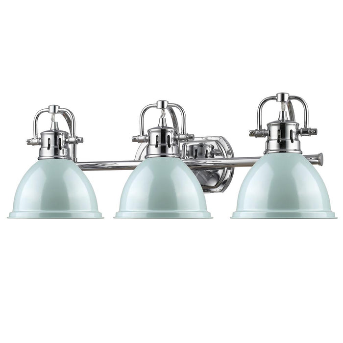 Golden 3602-BA3 CH-SF Three Light Bath Vanity, Chrome