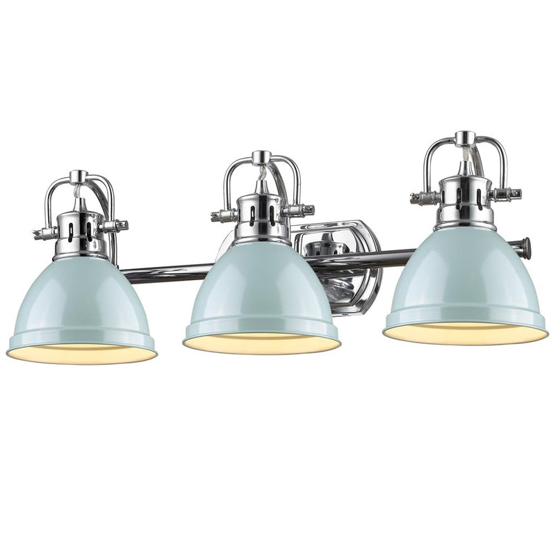 Golden 3602-BA3 CH-SF Three Light Bath Vanity, Chrome