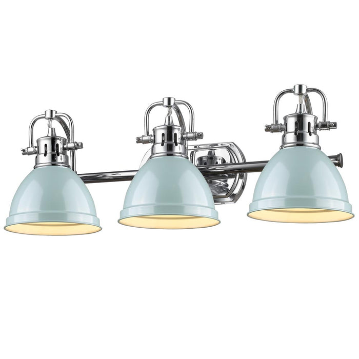 Golden 3602-BA3 CH-SF Three Light Bath Vanity, Chrome