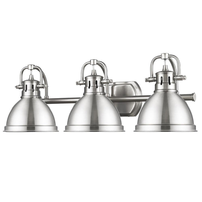 Golden 3602-BA3 PW-PW Three Light Bath Vanity, Pewter