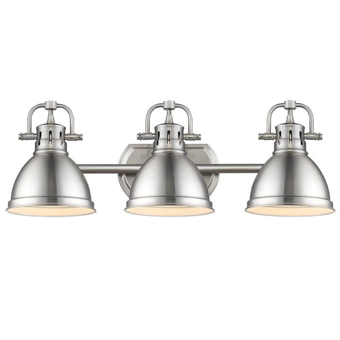 Golden 3602-BA3 PW-PW Three Light Bath Vanity, Pewter