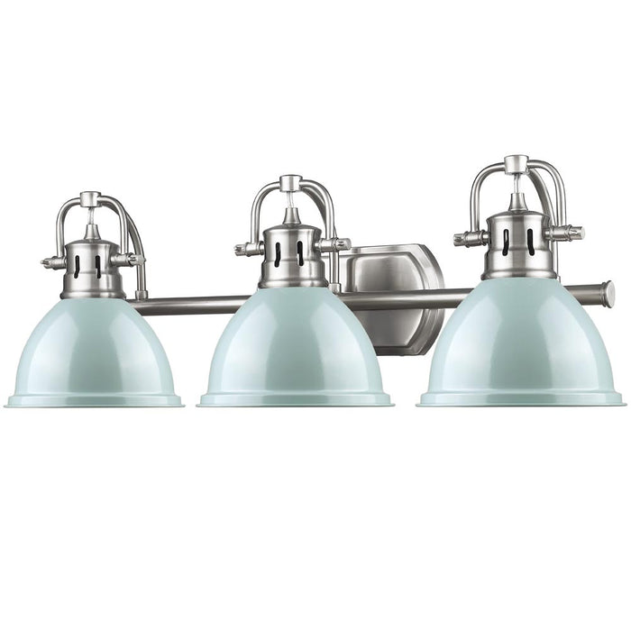 Golden 3602-BA3 PW-SF Three Light Bath Vanity, Pewter