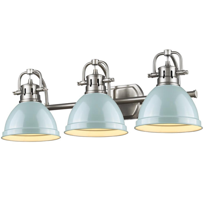Golden 3602-BA3 PW-SF Three Light Bath Vanity, Pewter