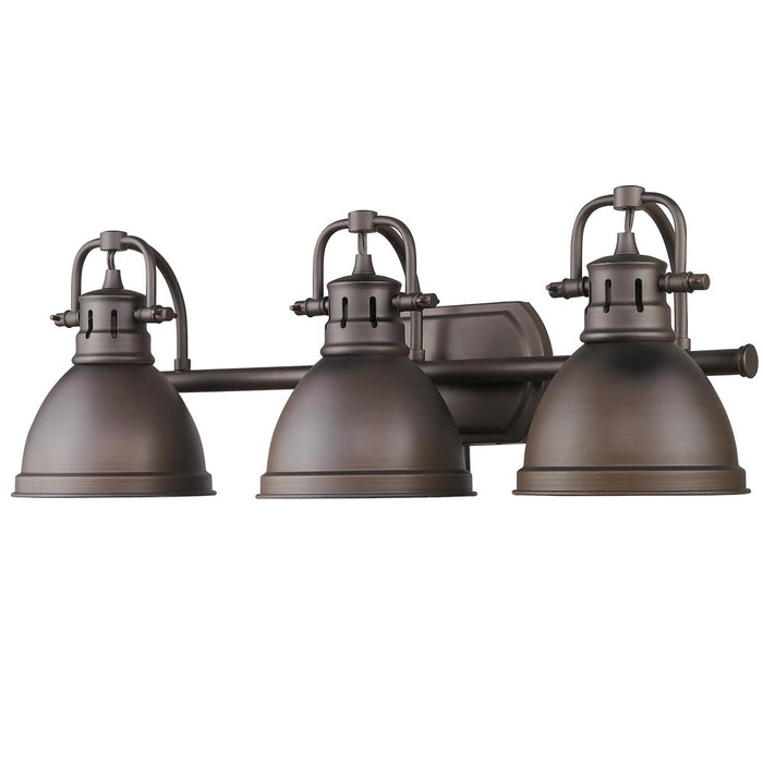 Golden 3602-BA3 RBZ-RBZ Three Light Bath Vanity, Rubbed Bronze