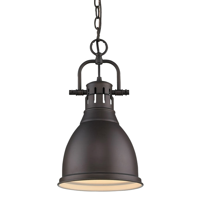 Golden 3602-S RBZ-SF One Light Pendant, Rubbed Bronze